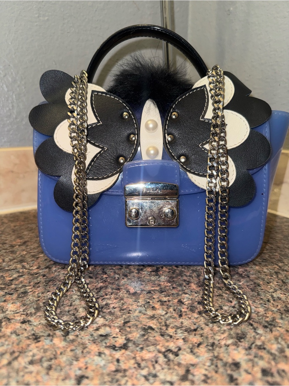 Furla Candy Melita Meringa Mini butterfly Crossbody Bag - Picture 7 of 8